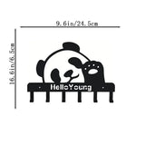 Multifunctional Iron Wall Hanging Cute Cat Key Rack Festive Atmosphere Cat Wall Rack Hook Household Key Coat Hanger Hook