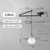 Modern Dining Table Rocker Chandeliers LED Can Be Shifted Long Pole Lamps Nordic Simple Telescopic Folding Long Arm Chandelier
