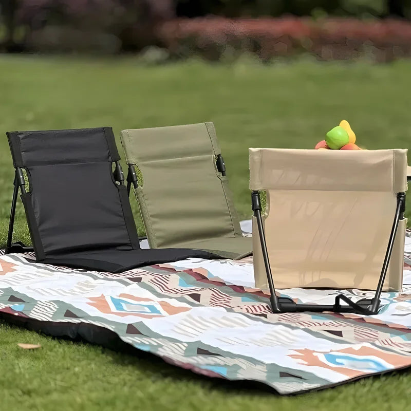 Outdoor Camping Aluminum Alloy Folding Cushion Convenient Lawn Chair Beach Chair Backrest Balcony Rest Chair outdoor furniture