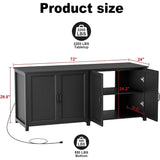 180-200 Gallon Large Fish Tank Stand, Aquarium Stand with 72"*24" Tabletop Fits 125/150/180/200 Volumns Aquariums,2200LBS Capac
