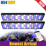 New PopBloom WiFi Reef Aquarium Led Light, Marine Aquarium Lamp Full Spectrum for 60cm 90cm 120cm SPS/LPS Coral Aquarium Tank