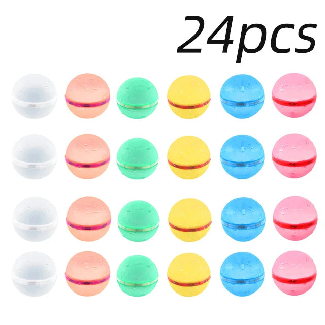 Reusable Magnetic Water Balloons Refillable Water Balloon Quick Fill Self Sealing Water Bomb Splash Balls for Kids Swimming Pool