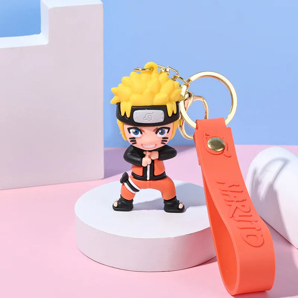 Miniso Cute Anime Character Naruto 3d Keychain On The Phone Couple Backpack Car Key Pendant Party Decoration Christmas Gifts