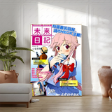 Cute M-Mirai N-Nikki Poster Sticky Wall Art Printing Waterproof Home Living Bed Room Bar Aesthetic Decor
