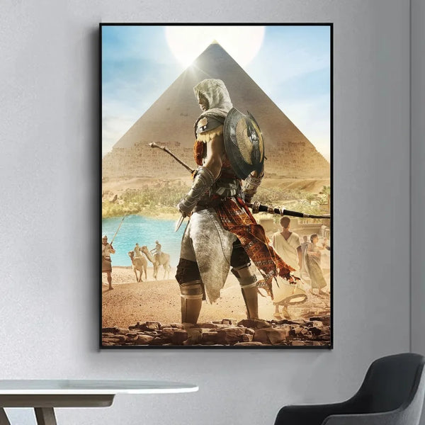 A-AssassinS Game C-Creed Poster Fancy Wall Sticker for Living Room Bar Vintage Decorative Painting Middle