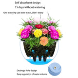 European Style Honeycomb Pattern Imitation Rattan Hanging Hanging Plastic Flower Pot Hanging Pot Indoor Hanging Basket