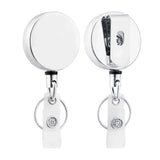 Metal Wire Keychain Pull Recoil Sporty Key Ring Retractable Keyring Anti Lost ID Card Holder Telescopic Burglar Chain Organizer