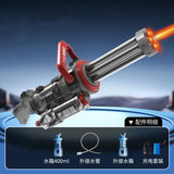 Strongest Gatling Electric Water Gun Toy With Light Continuous Shooting Water Gun Summer Beach Pool Battle Toys for Boy Adult