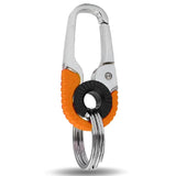 Men Keychain Hook Stainless Steel Keychain Buckle Outdoor Carabiner Climbing Tool Double Ring Car Fishing Key Ring Accessories