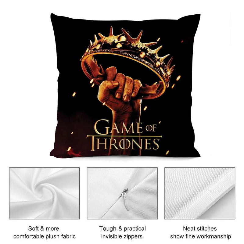 TV-G-GamES Of T-ThroneS Pillow Case Short Plush Pillow Covers Sofa Decorative Gift Home Double-sided Printing Cushion Cover
