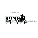 Multifunctional Iron Wall Hanging Cute Cat Key Rack Festive Atmosphere Cat Wall Rack Hook Household Key Coat Hanger Hook