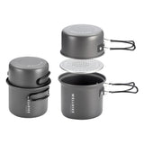 WELLHIKE Camping Cookware Set with Water Kettle Portable Camping Stove Tableware Pot Outdoor Fishing Camping Kitchen Supplies