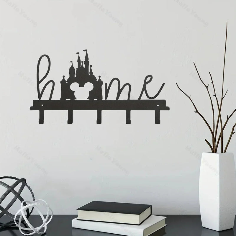 Multifunctional Iron Wall Hanging Cute Cat Key Rack Festive Atmosphere Cat Wall Rack Hook Household Key Coat Hanger Hook