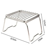 Multifunction Folding Campfire Grill Stand Tourism Portable Camping Grill Grate Outdoor Cookware BBQ Rack Wood Gas Stove Bracket