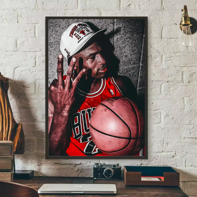 M-Michael J-Jordan Poster HD art sticky wall waterproof home living room bedroom bar aesthetic decoration