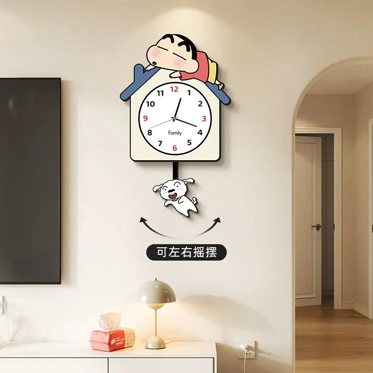 Modern Wall Clock Aesthetic Anime Digital Smart Interior Design Decoration Clock Cute Mechanism Horloges Murales Hall Clock