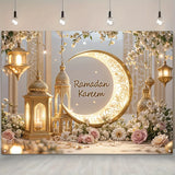 Elegant Ramadhan mural banner, durable wall decoration for room and party, festive home decor for New Year and Eid celebrations