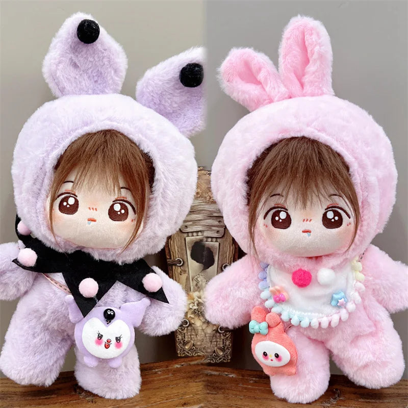 Doll Clothes For 20cm Idol Cotton Doll Outfit Accessories Bunny Onesie Jk Uniform Skirt Clothes DIY Collection Gift Without Doll