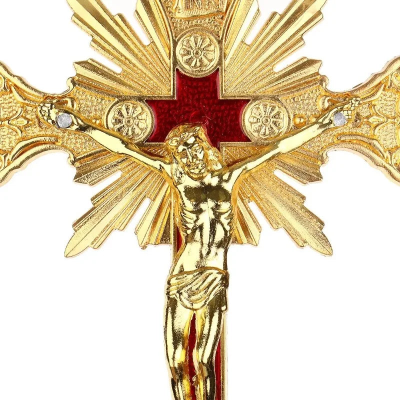 Church Relics Figurines Crucifix Jesus Christ On The Stand Cross Home Chapel Decoration Wall Crosses
