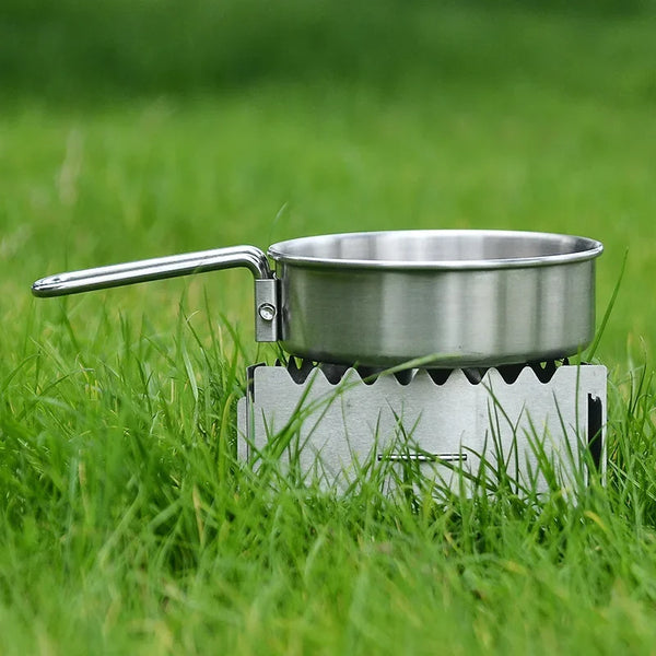 Durable 1 Set of Alcohol Stove Lightweight Outdoor Camping Stove Alcohol Tabletop Burner Mini Stainless Steel Picnic Parts