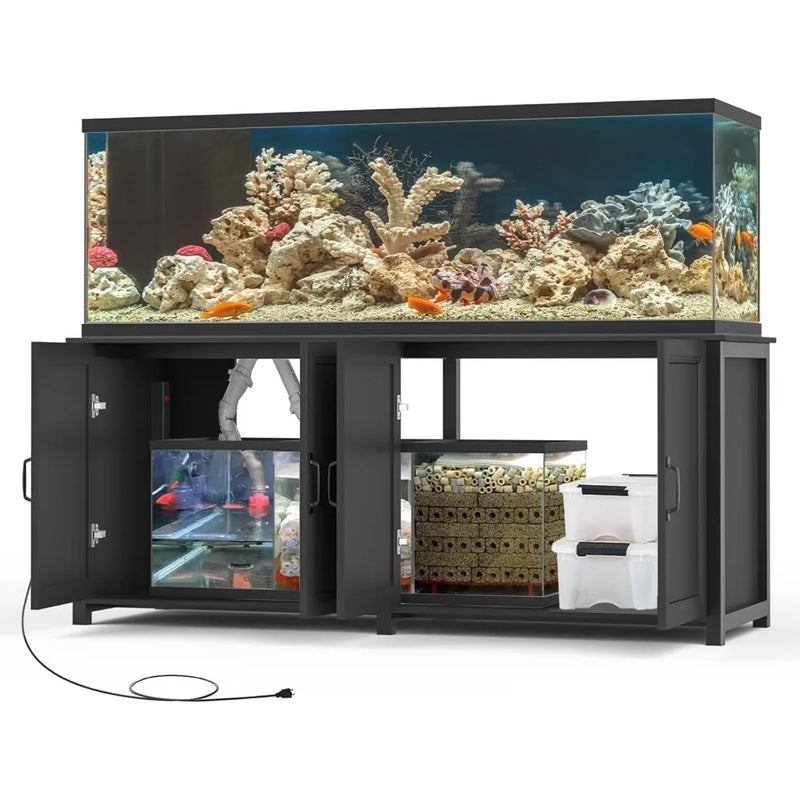 180-200 Gallon Large Fish Tank Stand, Aquarium Stand with 72"*24" Tabletop Fits 125/150/180/200 Volumns Aquariums,2200LBS Capac