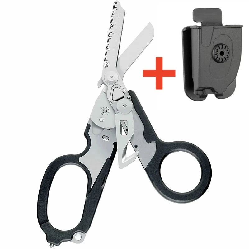 Multifunction Scissors XIAOTREE For Raptors First Aid Expert Tactical Folding Scissors Outdoor Survival Tool Combination Gadget