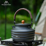 MOUNTAINHIKER 1.4L Camping Water Kettle Aluminum Alloy Teapot Coffee Pot Ultralight Outdoor Boiling Stovetop Pot Tableware