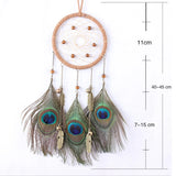 Feather Dream Catcher Indian Style Wall Hanging Wind Chimes For Car Ornaments Room Decor with Rattan Bead Dreamcatchers