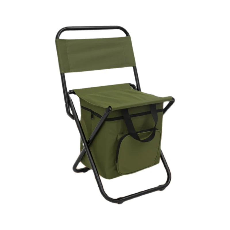 FUNDANGO Small Fishing Chair, Camping RV Trekking Hunting, with Backrest, Lightweight, Foldable, Men's Gift, 265 lbs Capacity