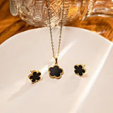 Summer Sweetness Cute Metal Delicacy Red Cherry Pendant Necklace Set for Women  Wedding Party Jewelry Sets Birthday Gift