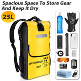 NEWBOLER 25L Waterproof Dry Bag Backpack for Kayaking, Floating Outdoor Dry Sack Boating Sailing Rafting Fishing Camping