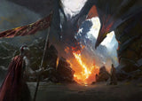 Fantasy Dragon and Cavaliers Picture and Poster Magic World Canvas Painting Mysterious Unique Wall Art War Furnishing Home Decor