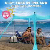Beach Sun shade UV Resistant Camp bed Tent Outdoor Sun Shelter Canopy garden house Windproof Rope Stable with storage bag
