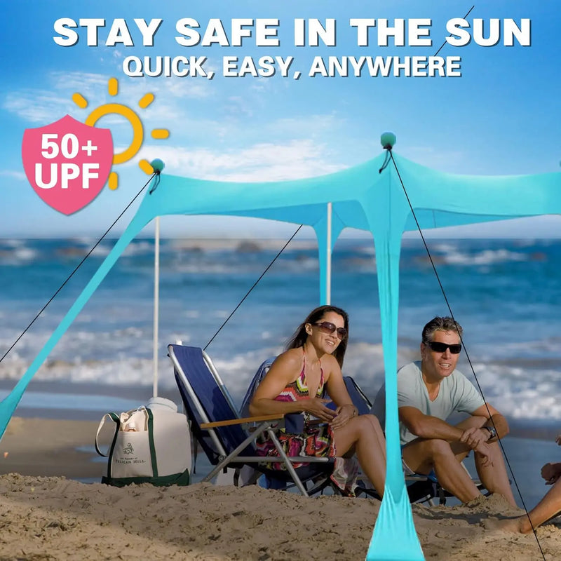 Beach Sun shade UV Resistant Camp bed Tent Outdoor Sun Shelter Canopy garden house Windproof Rope Stable with storage bag