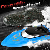 Remote Control Crocodile Speed Boat Toy for Kids, Long Battery Life, Simulation Crocodile Heads, RC Crocodile Ship Toy Gift
