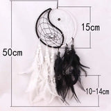 Feather Dream Catcher Indian Style Wall Hanging Wind Chimes For Car Ornaments Room Decor with Rattan Bead Dreamcatchers