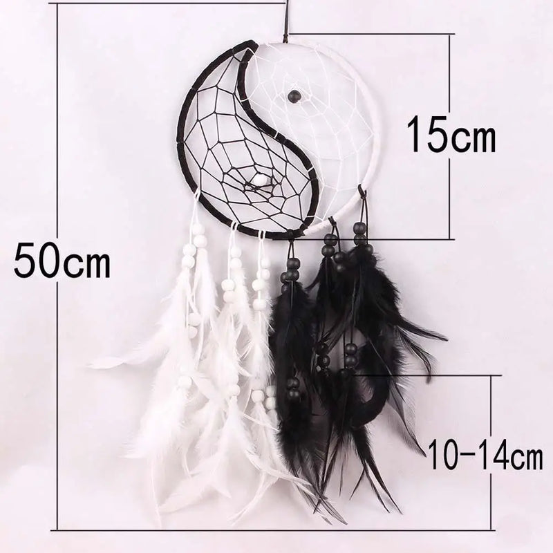 Feather Dream Catcher Indian Style Wall Hanging Wind Chimes For Car Ornaments Room Decor with Rattan Bead Dreamcatchers