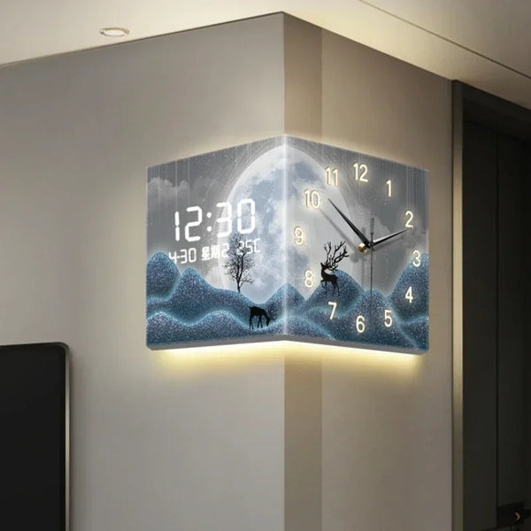 Silent Led Wall Clocks Digital Art Mural Stylish Modern Aesthetic Designer Wall Watch Unique Nordic Duvar Saati Home Decoration