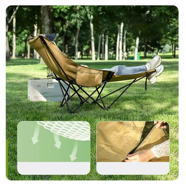 Folding Chaise Lounge Chair Reclining Chair Lightweight Foldable recliner Lounger for Camping Hiking Garden Outdoor Traveling