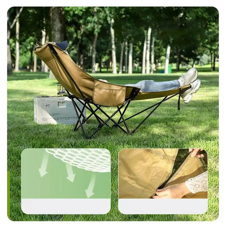 Folding Chaise Lounge Chair Reclining Chair Lightweight Foldable recliner Lounger for Camping Hiking Garden Outdoor Traveling