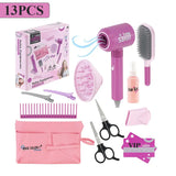 Kids Hair Beauty Makeup Set Girl Simulation Hair Dryer Fashion Styling Tool Pretend Play Children Toys House Gift