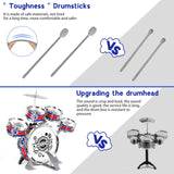 Jazz Drum Set Mini Drum Toys 6 Drums with Stool Musical Instruments Toy Birthday Gift no with LED Light for Beginners Boys Girls