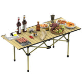 Folding Camping Table, Portable upgraded carbon steel Table with Carry Bag Heavy Duty,Lightweight Foldable Camp Table 4-6 Person