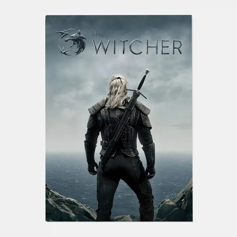 The W-Witcher 3 Wild Hunt Game Poster HD art sticky wall waterproof home living room bar decoration