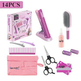 Kids Hair Beauty Makeup Set Girl Simulation Hair Dryer Fashion Styling Tool Pretend Play Children Toys House Gift