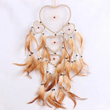 Feather Dream Catcher Indian Style Wall Hanging Wind Chimes For Car Ornaments Room Decor with Rattan Bead Dreamcatchers