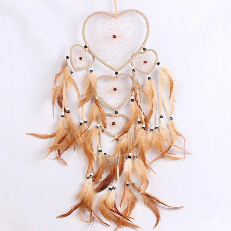 Feather Dream Catcher Indian Style Wall Hanging Wind Chimes For Car Ornaments Room Decor with Rattan Bead Dreamcatchers
