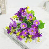 1 Bundle Artificial Flowers Outdoor UV Resistant Shrubs Plants Fake Flower Greenery for Office Kitchen Wedding Garden Decor