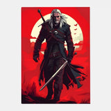The W-Witcher 3 Wild Hunt Game Poster HD art sticky wall waterproof home living room bar decoration