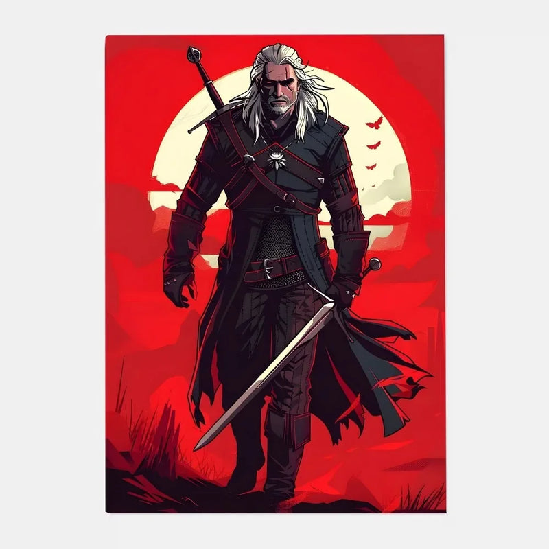 The W-Witcher 3 Wild Hunt Game Poster HD art sticky wall waterproof home living room bar decoration